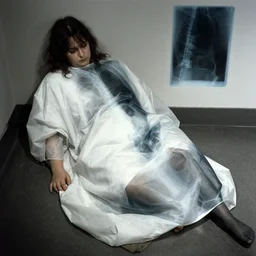 an x ray of a deflated woman by zdzisław beksinski