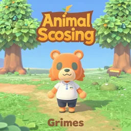 grimes album cover in style of animal crossing