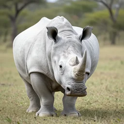an albino white rhino, award winning nature photography t