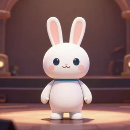 a bunny robot on stage