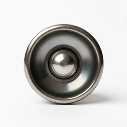 mid-century yo-yo, professional product shot, isolated on a pure white background, centered, entire object in frame, sharp focus, soft studio lighting