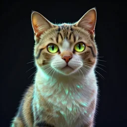glowwave portrait of cat from borderlands 3, au naturel, hyper detailed, digital art, trending in artstation, cinematic lighting, studio quality, smooth render, unreal engine 5 rendered, octane rendered, art style by klimt and nixeu and ian sprigger and wlop and krenz cushart.