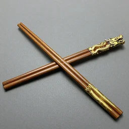 chopsticks designed like dragons