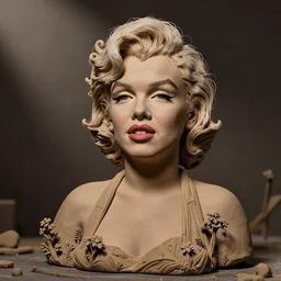 Marilyn Monroe made of clay