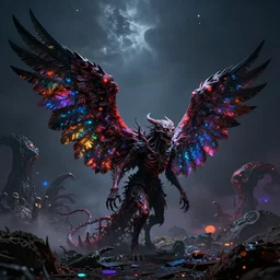 wings of horror, impossible colors, gripping reality, photo taken by cosmic horrors