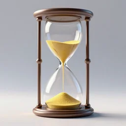 cinema 4D bright light render, POV inside an hourglass looking up into the falling sand