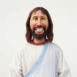 jesus instagram top photo shoot, front view,