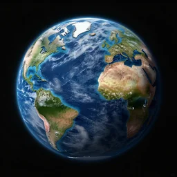 the flat earth seen from space, artists rendition