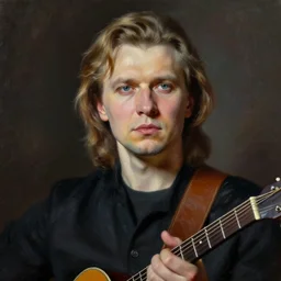 portrait painting of alexander nikolaevich bashlachev was a soviet poet, singer - songwriter and guitarist, a performer in russian rock music