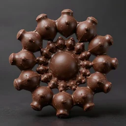 mandelbrot set made of chocolate, professional food photography,