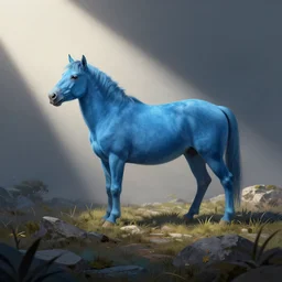 blue dog, stock photo, digital art, artstation