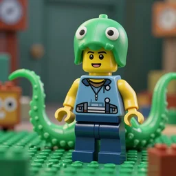 a highly detailed still from the LEGO movie (attack of the green tentacles)
