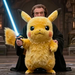 film still from star wars the force awakens danny devito as detective pikachu