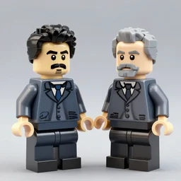 hyperdetailed faced of stalin and lenin as lego, unreal engine, lumen, nanite