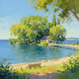 a sunday afternoon on the island of la grande jatte painted by mark ryden, hyper realistic, artstation, illustration, digital paint, matte paint, vivid colors, bright, cheerful, detailed and intricate environment