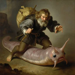 mad mage turns himself into a giant slug, close up, painting by gaston bussiere, craig mullins, j. c. leyendecker, 4 k, 8 k, trending on artstation, artstationhd, artstationhq, highest detail