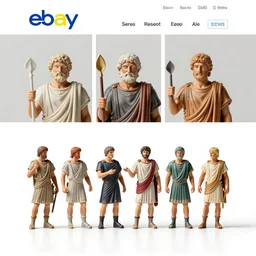 Images on the sales website, eBay, Miniature of citizens of Ancient Rome