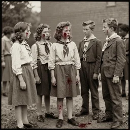 the bloody war between girl scouts and boy scouts, photos by mathew brady