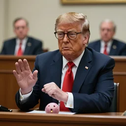 saul goodman defending donald trump in court, hyper realsitic, smooth focus, ultra detail, photorealistic