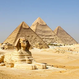 a theme park located in old egypt, pyramids and the sphynx are visible. in the background, ferris wheel, lights, carnival, oil painting, 1 5 th century