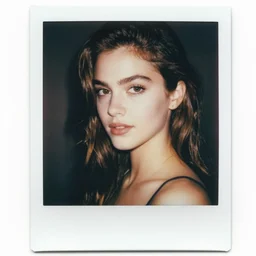 beautiful portrait superstar, beautiful polaroid photo