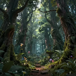 salura dream magical forest, fluent composition, concept art, ambient light, 4 k, intricate details, highly professionally detailed, cgsociety, highly detailed -