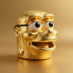 super rich luxury gold pepe, greg rutkowski