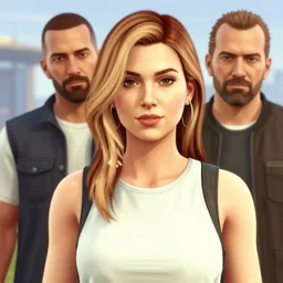 highly detailed portrait of eleanor tomlinson in gta v, stephen bliss, unreal engine, fantasy art by greg rutkowski, loish, rhads, ferdinand knab, makoto shinkai and lois van baarle, ilya kuvshinov, rossdraws, tom bagshaw, global illumination, radiant light, detailed and intricate environment