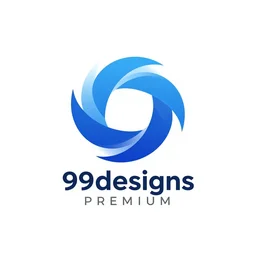 Abstract blue high-end premium modern logo, featured on 99designs, gradient