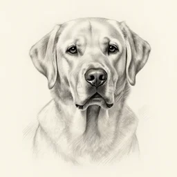 a perfect pencil sketch of a Labrador —n 8 —i