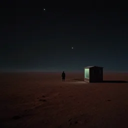 wes anderson cinematography, cosmic horror, the void of space and stars, scene from a wes anderson film, liminal space in the void of space, horror, atmospheric haze, film. film still, 1 6 mm cinematography. edward hopper