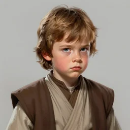 star wars portrait of a teen by greg rutkowski, young ben sywalker, he is about 1 2 years old, restless expression, wearing jedi robes, highly detailed portrait, scifi, digital painting, artstation, concept art, smooth, sharp foccus ilustration, artstation hq.