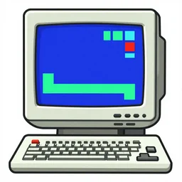 an old computer game, 16-colors