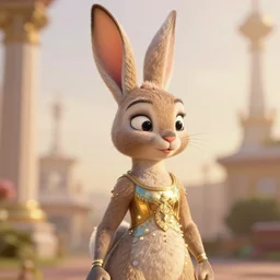 hyperdetailed beautiful portrait of jessica rabbit as a disney pixar character, hd detailed texture, excellent 3 d render, 8 k, octane render, soft lighting, ultrarealistic, sharp focus, golden hour, specularity, reflections, intricate dress
