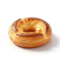 elegant danish pastry, stylized 3d render, isolated on a pure white background, centered, entire object in frame, sharp focus, soft studio lighting