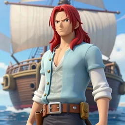 a long haired, red headed male sky - pirate in front of an airship final fantasy character design sheet, by takehiko inoue and kim jung gi and hiroya oku, by thomas kinkade and greg rutkowski and ilya kuvshinov, masterpiece illustration, ultrarealistic, perfect face and anatomy, golden ratio