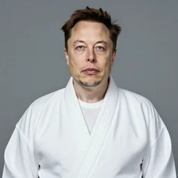 elon musk wearing a kimono, high definition