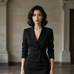 a portrait of an elegant lady, dark academia