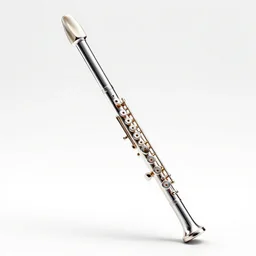 crystal flute, clean 3d render, octane render, isolated on a pure white background, centered, entire object in frame, sharp focus, soft studio lighting