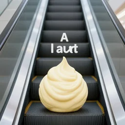 mayonnaise on an escalator going up stairs so see you later