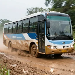 🚌 speeding in mud