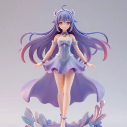 Loish isolated magical girl vinyl figure, figure photography, romantic undertones, anime stylized, high detail, ethereal lighting - H 640