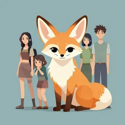 fennec fox, clean cel shaded vector art. shutterstock. behance hd by lois van baarle, artgerm, helen huang, by makoto shinkai and ilya kuvshinov, rossdraws, illustration, foolish