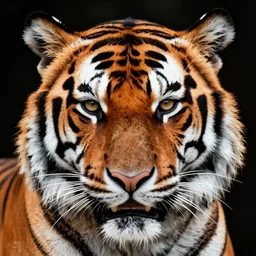 tiger face, portrait, mucha style,