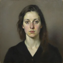 a portrait painting of a woman by Anselm Kiefer