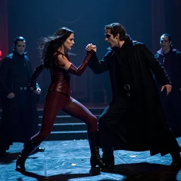 Buffy the Vampire Slayer fighting vampires