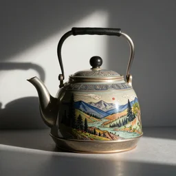 a tea kettle designed by Frank Lloyd Wright