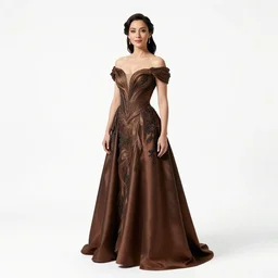 noble opera singer in gown, studio photography, full body, standing, isolated on a pure white background, centered, whole figure in frame, sharp focus, studio lighting