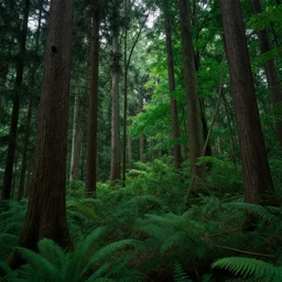 lush forest, high detail, 4 k, expressionism style