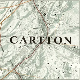 cartography map art, highly detailed, vintage typography, modern design